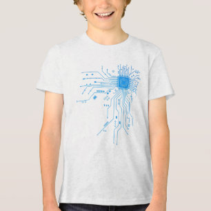 Computer CPU Chip PCB Circuit Design Tech Giftt Tri-Blend Shirt
