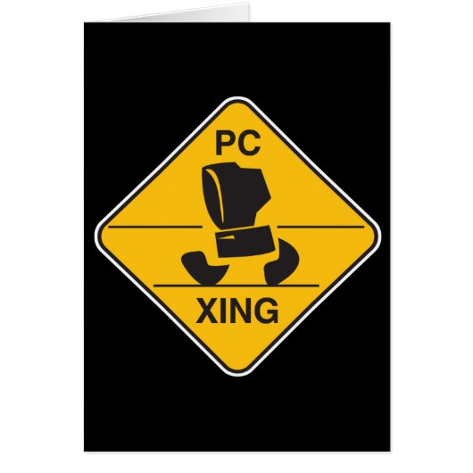 computer crossing (xing) sign cards (Front)