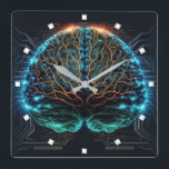 Computer Cyber Brain Wall Clock<br><div class="desc">computer cyber brain wall clock</div>