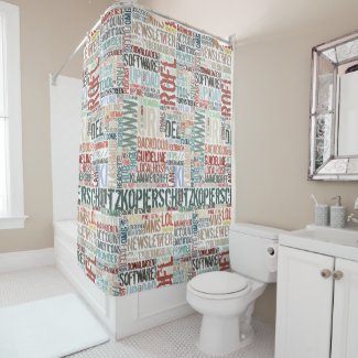 Computer Dictionary in Color Shower Curtain