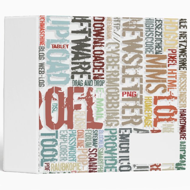 Computer Dictionary in Colors 3 Ring Binder (Front/Spine)