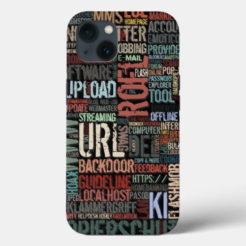 Computer Dictionary in Colors iPhone 13 Case