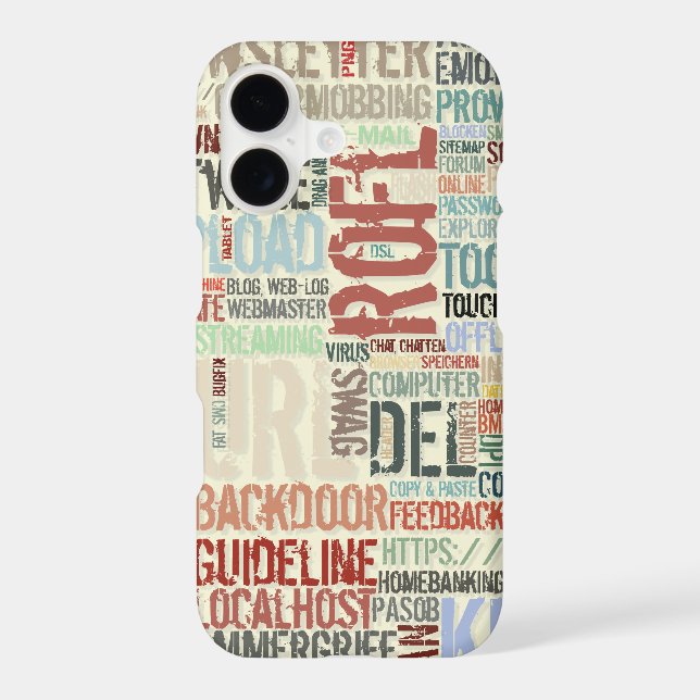 Computer Dictionary in Colors Iphone Case (Back)