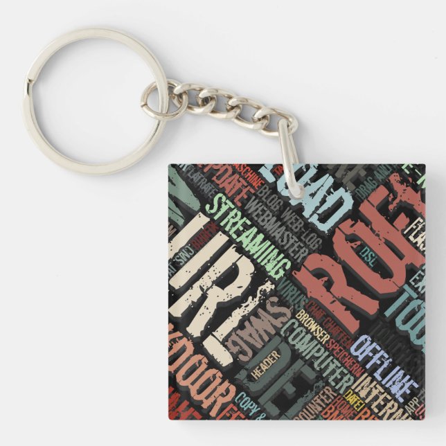 Computer Dictionary in Colors Keychain (Front)