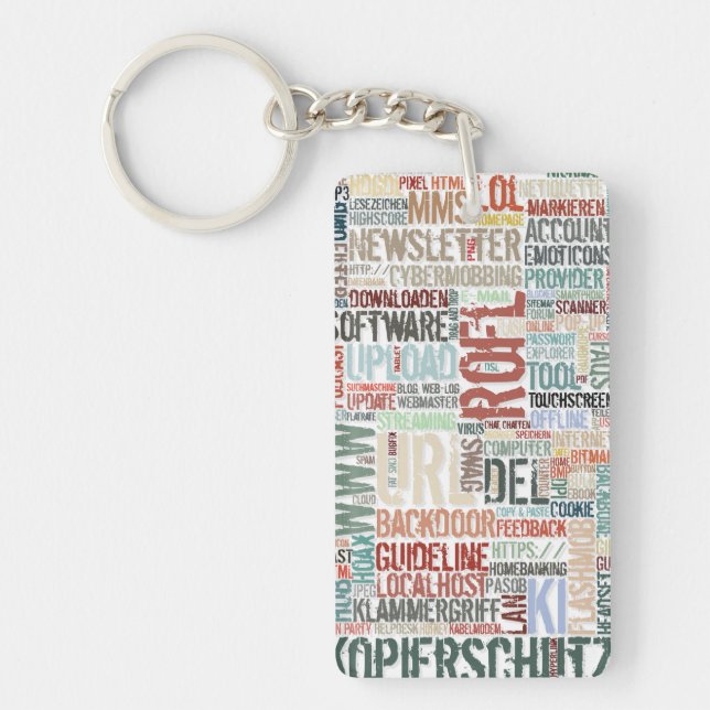 Computer Dictionary in Colors Keychain (Front)