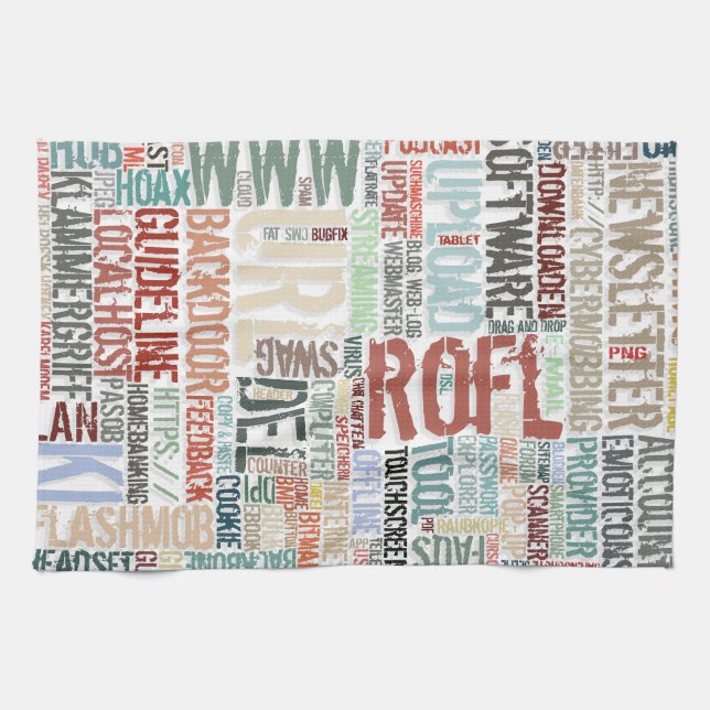 Computer Dictionary in Colors Kitchen Towel (Horizontal)