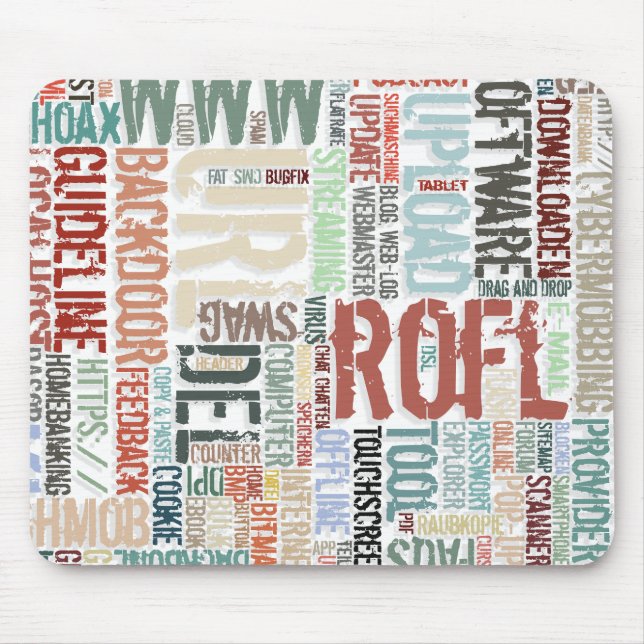 Computer Dictionary in Colors Mouse Pad (Front)