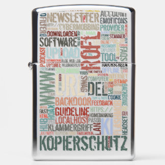 Computer Dictionary in Colors Zippo Lighter
