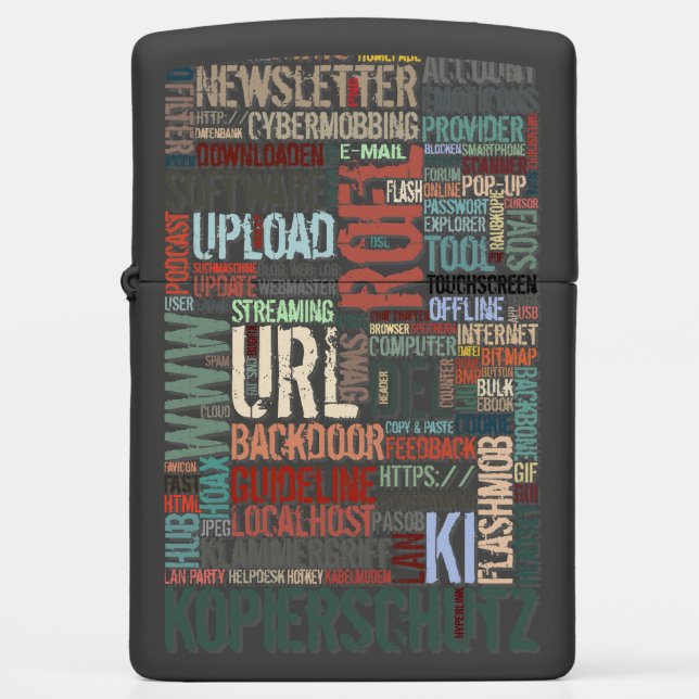 Computer Dictionary in Colors Zippo Lighter (Front)