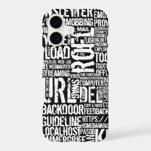Computer Dictionary monochrome Case-Mate iPhone Case (Back)