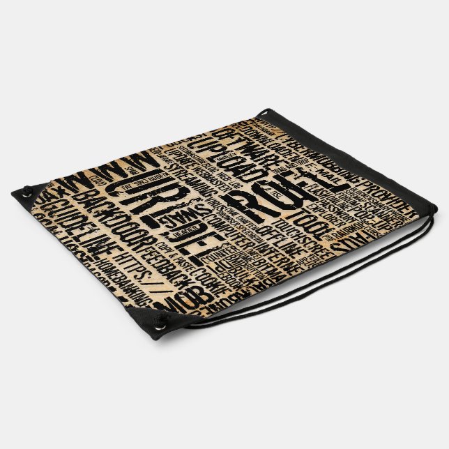 Computer Dictionary - vintage Drawstring Bag (Side)