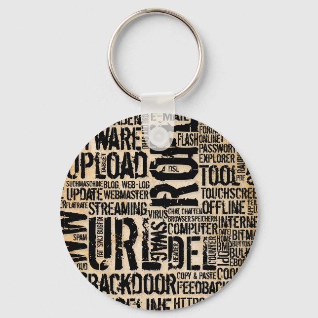 Computer Dictionary - vintage Keychain (Front)