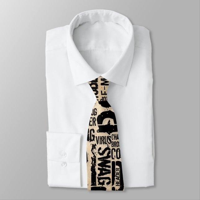 Computer Dictionary - vintage Neck Tie (Tied)