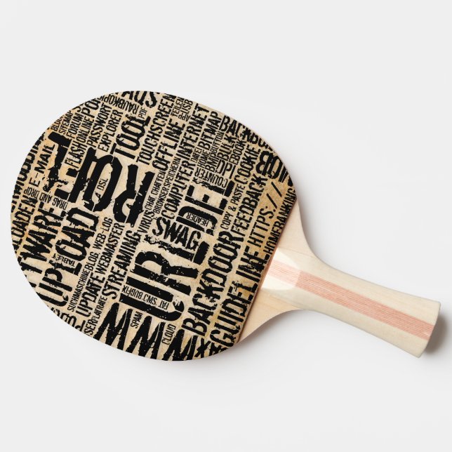 Computer Dictionary - vintage Ping-Pong Paddle (Side)