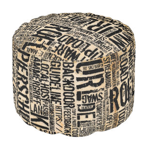 Computer Dictionary - vintage Pouf