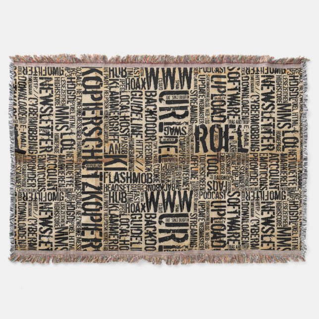 Computer Dictionary - vintage Throw Blanket (Front)