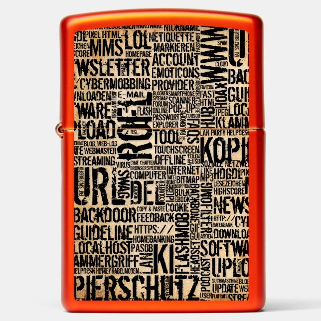 Computer Dictionary - vintage Zippo Lighter (Front)