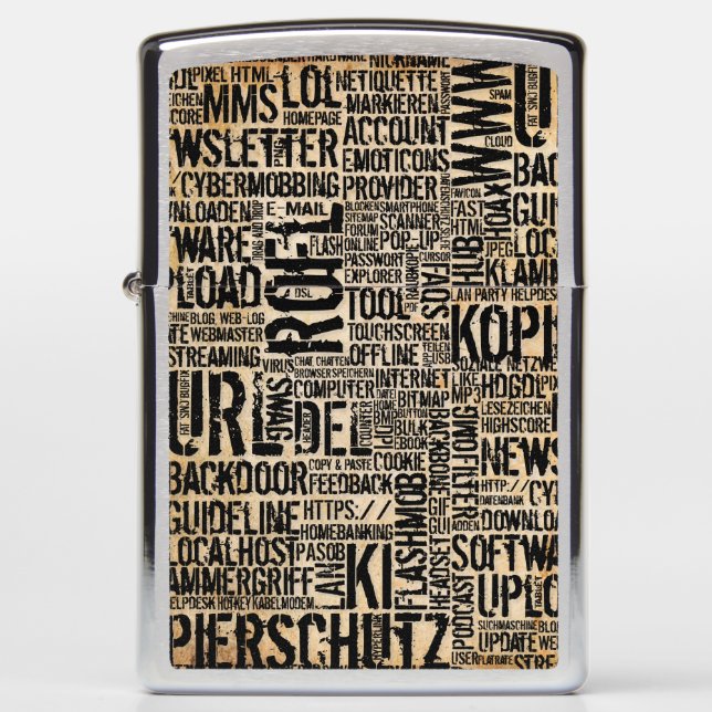Computer Dictionary - vintage Zippo Lighter (Front)