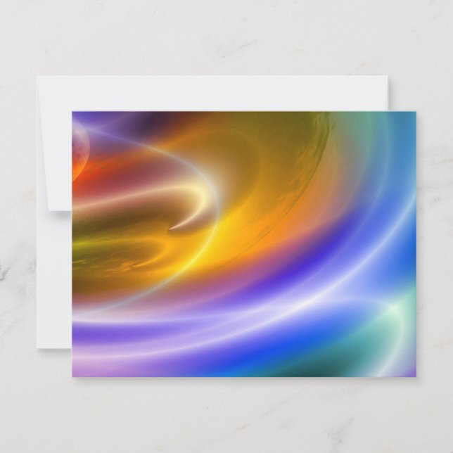 Computer Digital Abstract Invites Invitations (Front)