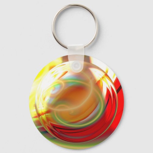Computer Digital Abstract Painting Keychain