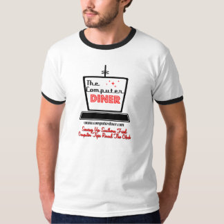 Computer Diner Logo Ringer T T-Shirt