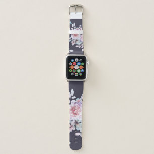 Computer drawn beautiful flowers illustrationart, apple watch band