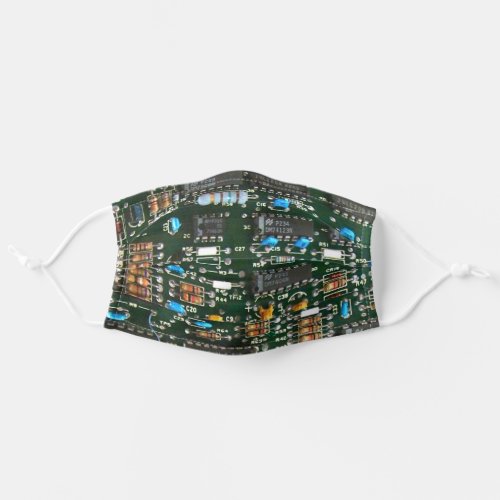 Computer Electronics Printed Circuit Board Image Adult Cloth Face Mask