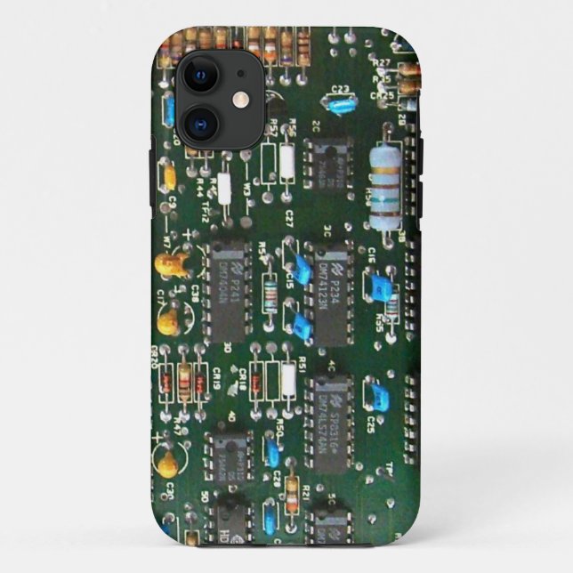 Computer Electronics Printed Circuit Board Image Case-Mate iPhone Case (Back)