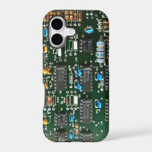 Computer Electronics Printed Circuit Board Image iPhone 17 Case