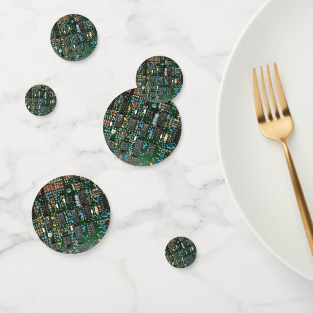 Computer Electronics Printed Circuit Board Image Confetti (Group)