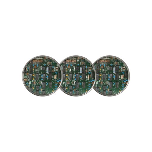 Computer Electronics Printed Circuit Board Image Golf Ball Marker