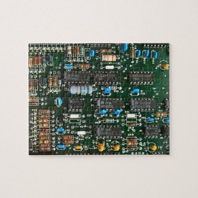 Computer Electronics Printed Circuit Board Image Jigsaw Puzzle (Horizontal)