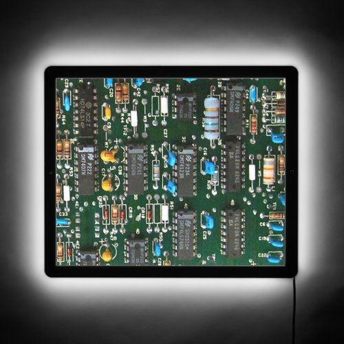 Computer Electronics Printed Circuit Board Image LED Sign