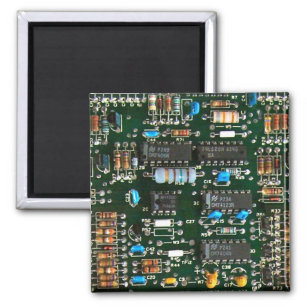 Computer Electronics Printed Circuit Board Image Magnet