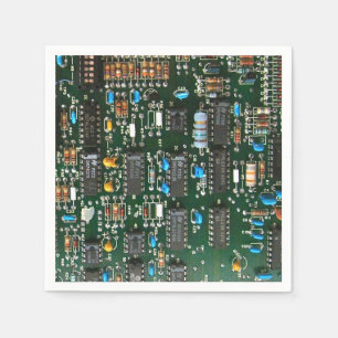 Computer Electronics Printed Circuit Board Image Napkins