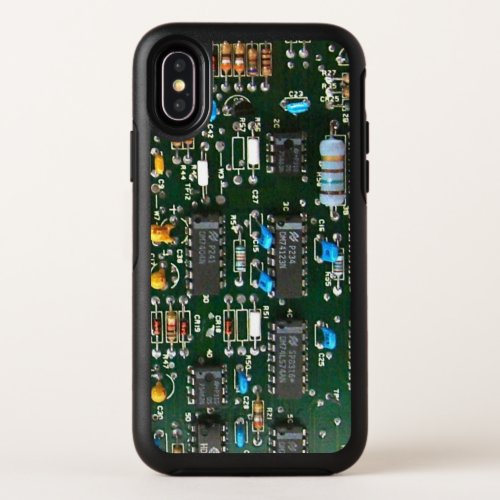 Computer Electronics Printed Circuit Board Image OtterBox Symmetry iPhone X Case