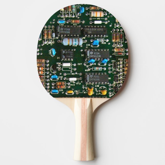 Computer Electronics Printed Circuit Board Image Ping-Pong Paddle (Front)