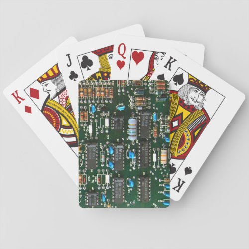 Computer Electronics Printed Circuit Board Image Playing Cards