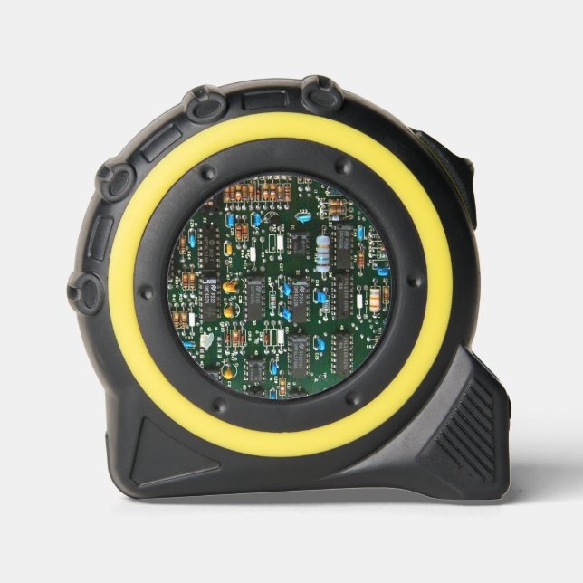 Computer Electronics Printed Circuit Board Image Tape Measure (Front)