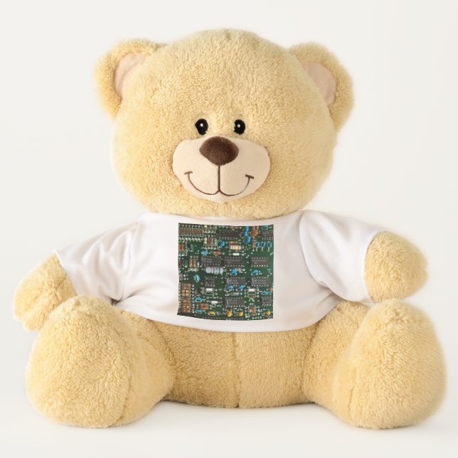 Computer Electronics Printed Circuit Board Image Teddy Bear (Front)