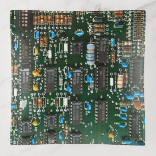 Computer Electronics Printed Circuit Board Image Trinket Tray
