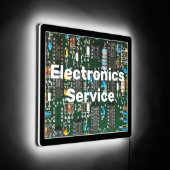 Computer Electronics Service Circuit Board Image LED Sign (Angle)