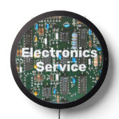 Computer Electronics Service Circuit Board Image LED Sign (Lights Off)
