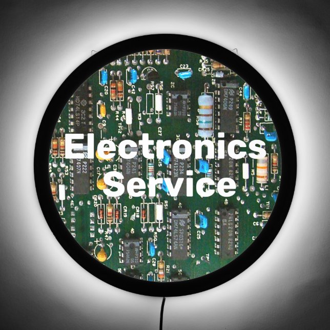 Computer Electronics Service Circuit Board Image LED Sign (Front)