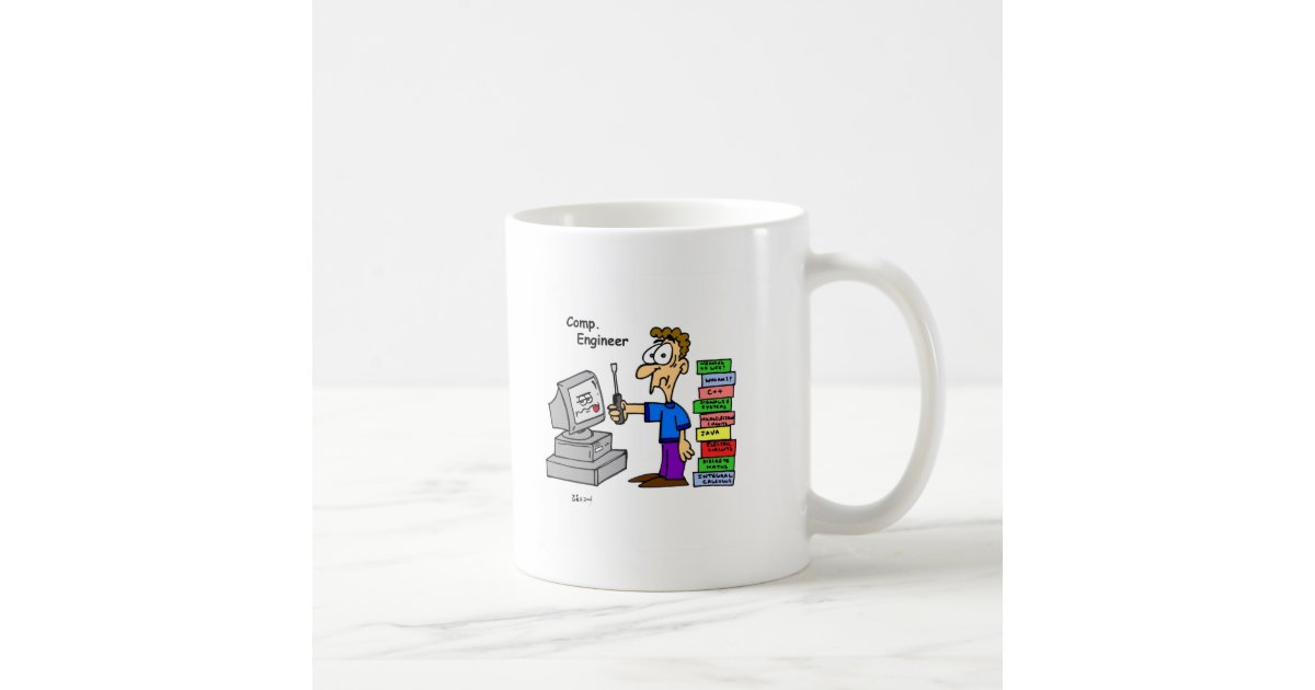 Computer Engineer Cartoon Coffee Mug | Zazzle