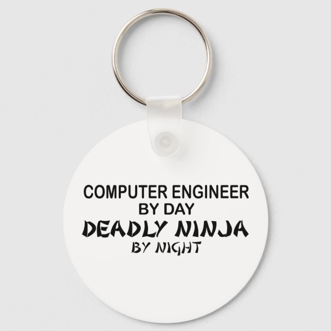 Computer Engineer Deadly Ninja Keychain (Front)