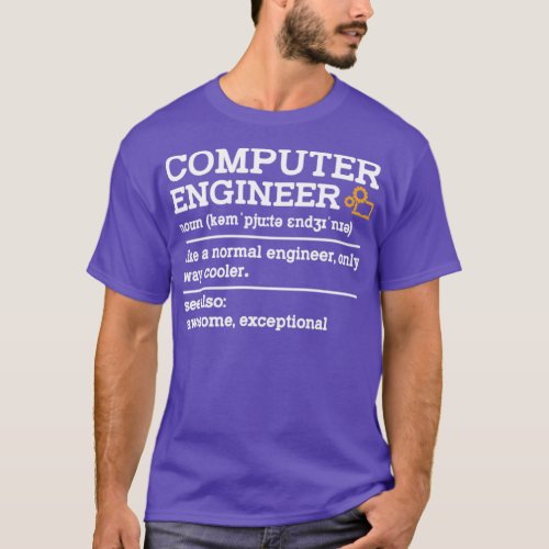 Computer Engineer Definition Noun  Computer  T_Shirt