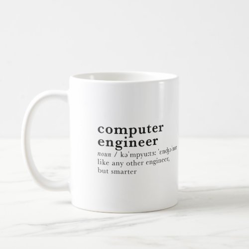 computer engineer funny dictionary entry coffee mug