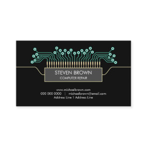 Computer engineer Science Circuit Board Code Business Card