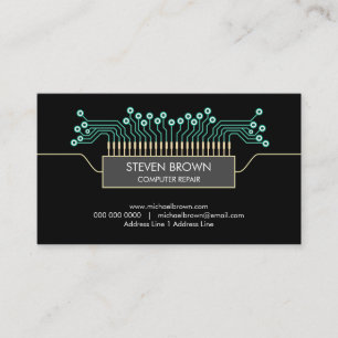 Computer engineer Science Circuit Board Code Business Card